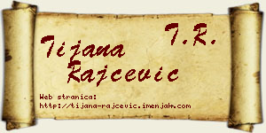 Tijana Rajčević vizit kartica